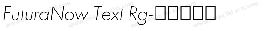 FuturaNow Text Rg字体转换
